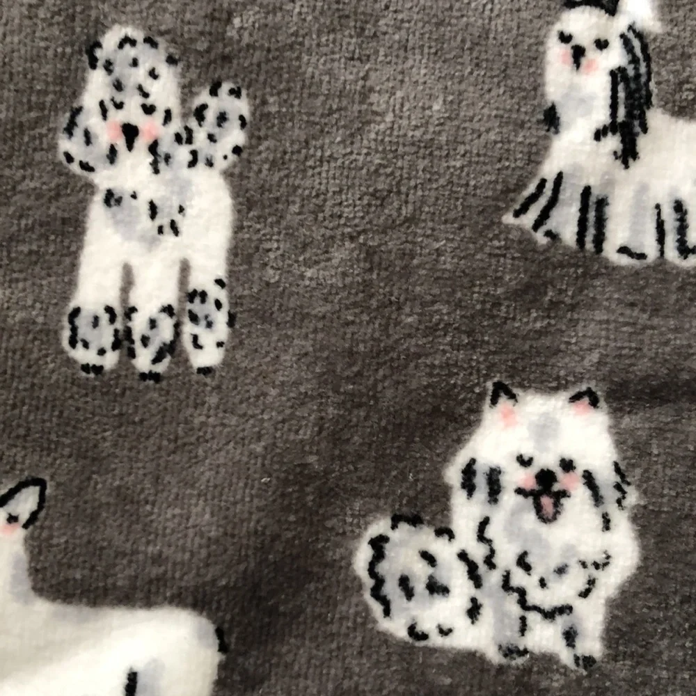 Envogue Cotton Velour Mixed Breed DOG Print Bath Towels
